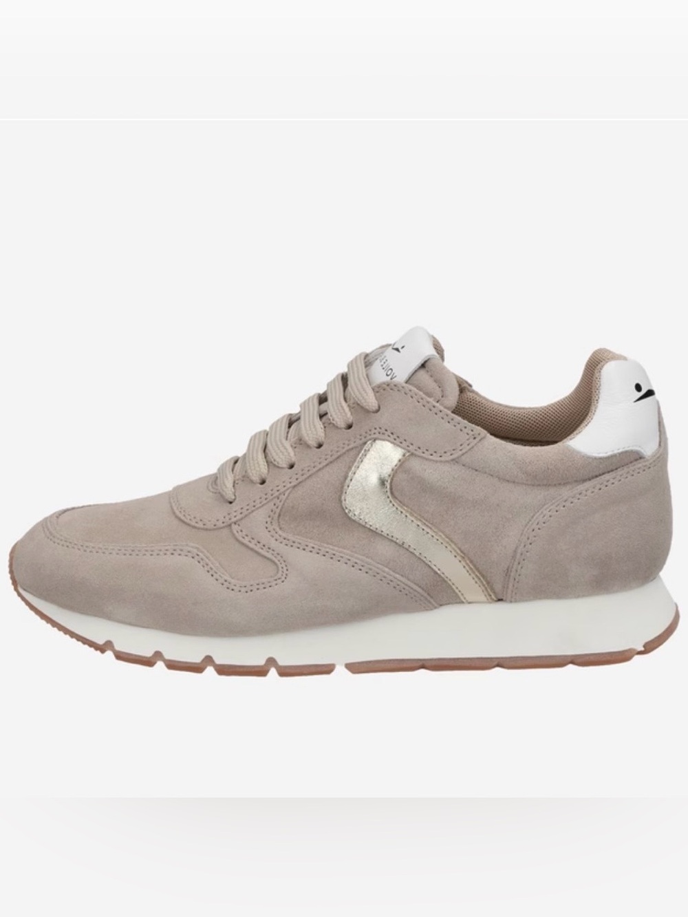 NWT VOILE BLANCHE JULIA Suede Sneaker in Beige - Platino - Picture 3 of 16